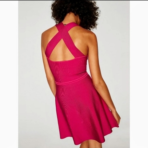 NWT Zara Pink Dress with Zig Zag Back - Picture 2 of 3